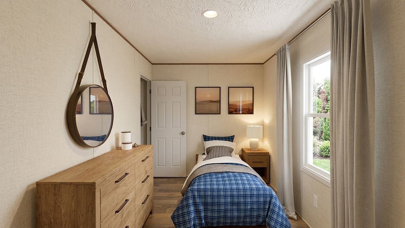 Aspen floor plan home, guest bedroom